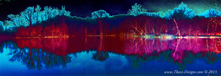"Pond" by Peter Tkacz, a <i>digital modern art piece</i>, 1st Place Color Winner.